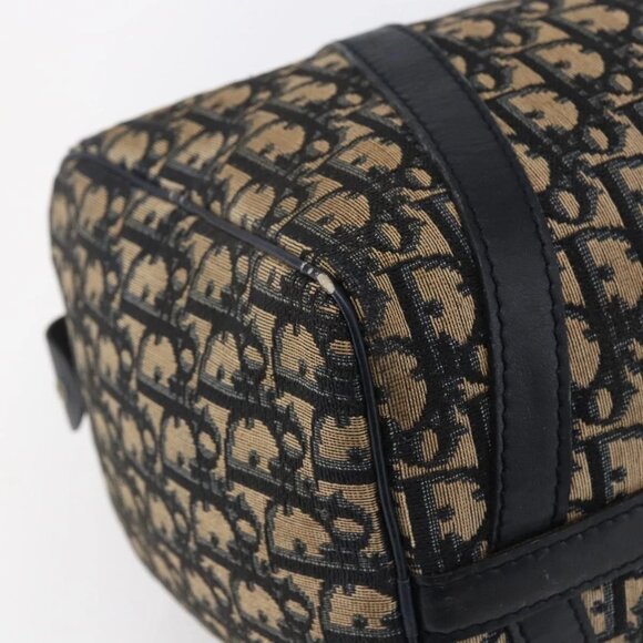 Christian Dior Trotter Canvas Boston Bag Navy Silver Auth 148951 - Picture 5 of 16